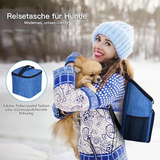 BAGLHER丨Dog Travel Bag, Airline Approved Pet Supplies Backpack, Dog Travel Backpack with 2 Silicone Collapsible Bowls and 2 Food Baskets - Image 7