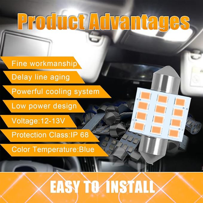YOGEIER Car LED Bulb, Pink, 24 Sets, Compatible with All Vehicles, Wide Range of Applications, Easy Installation - Image 7