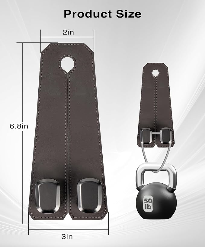 Car Hooks for Purses, 4PCS Car Purse Holder Hook Luxurious Leather 100% Metal Car Hooks for Headrest Multifunctional Car Hangers for Seat Car Seat Back Storage Hook Accessories (Brown) - Image 6