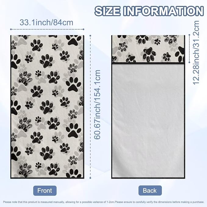 SEANATIVE Dogs Paw Car Towel Seat Covers Auto Seat Towel Protector - Sweat Absorber for Family Road Trips Sports Swimming Hiking, Automotive Seat Protector Car Interior Accessories - Image 7