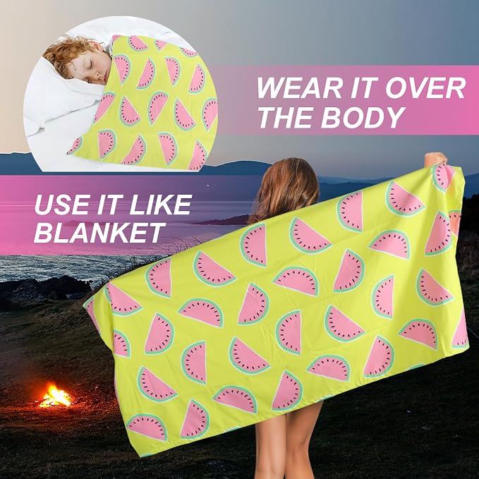 Car Seat Towel Covers Front Seats for Yoga,Gym,Workout,Sports,Running,Camping and Hiking,Automotive Cute Washable Sweat Towels Seat Cover Blanket for Cars Golf Trucks (Watermelon, 1Pcs) - Image 7