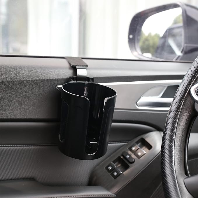 Large Car Door Cup Holder, Side Window Seat Armrest Drink Holder | Shockproof, Scratchproof, Doesn't Scratch Tint, Holds Large 8-40 oz. Bottles, Mugs and Other Big Drinks in 3.15"-3.93" - Image 7