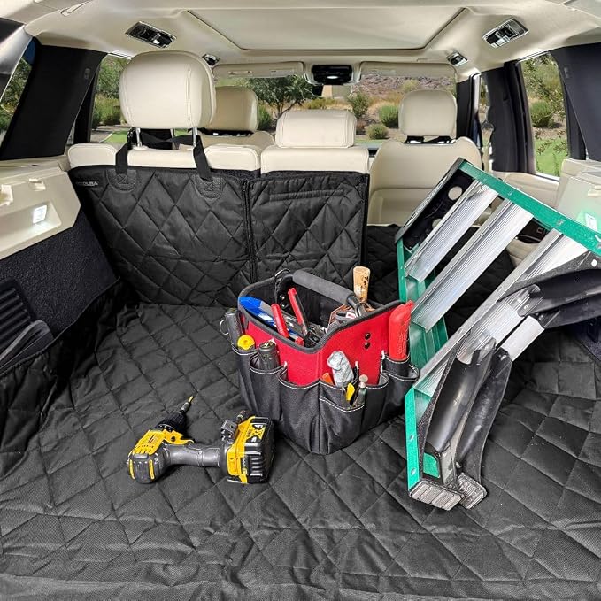 Rydura SUV Cargo Liner – Waterproof, Heavy-Duty Trunk Mat with Non-Slip Backing – Full Rear Seatback Coverage – Fits 60/40 & 50/50 Split Seats – Easy to Clean – Travel, Tools, Gear – Small - Image 6