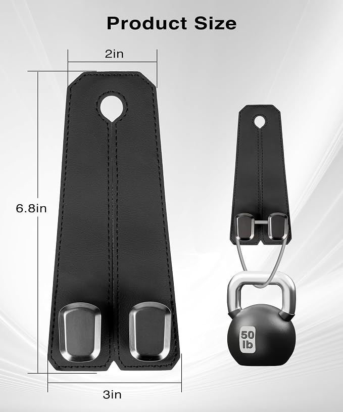 Car Hooks for Headrest, 4PCS Car Purse Hooks Luxurious Leather 100% Metal Car Hangers for Seat Multifunctional Car Bag Hook Car Seat Back Storage Hook Accessories (Black) - Image 6