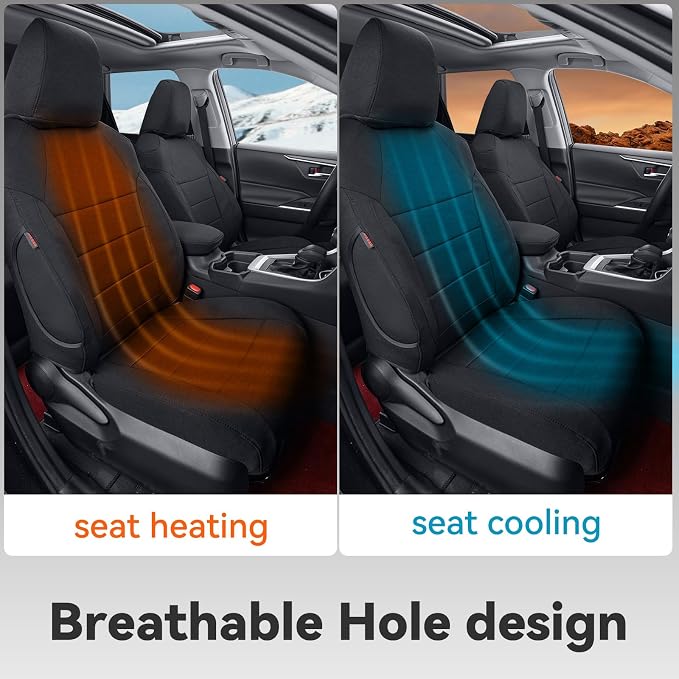 coverdream Full Set Corolla Cloth Seat Covers for 2014-2019 Toyota Corolla L,LE,LE Eco Plus,LE Plus,Fully Covered,UV Resistant,Breathable Polyester Car Seat Protector (Black) - Image 8