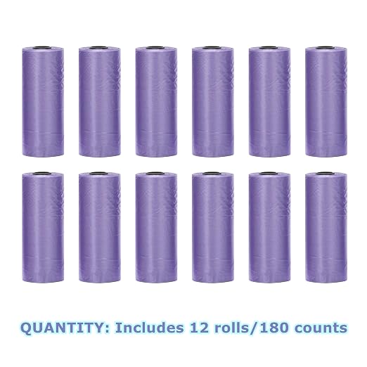 Ginsco 0.8 Gallons Disposable Trash Bags for Mini Car Trash Can, Portable Small Car Garbage Bags, Cars Accessories, Mini Trash Bags, Plastic Trash Bag for Cars/Home/Office (12 Rolls/180 Counts) Purple - Image 5