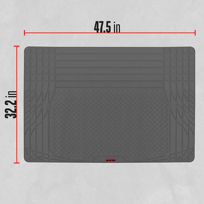 MotorTrend FlexTough SUV Cargo Liner & Car Trunk Mat - Universal Trim-To-Fit All Weather Cargo Mats for Back of SUV - SUV Trunk Mat & Trunk Liner Floor Mat Cargo Cover - Trunk Cover 47.5"in x 32.2"in - Image 8