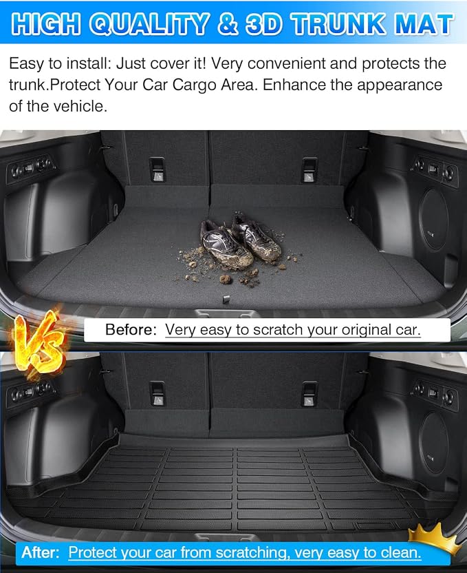 Cartist Cargo Liner Compatible with 2014-2018 Subaru Forester, All Weather Rear Trunk Mat for Forester Accessories Heavy Duty Waterproof - Image 6