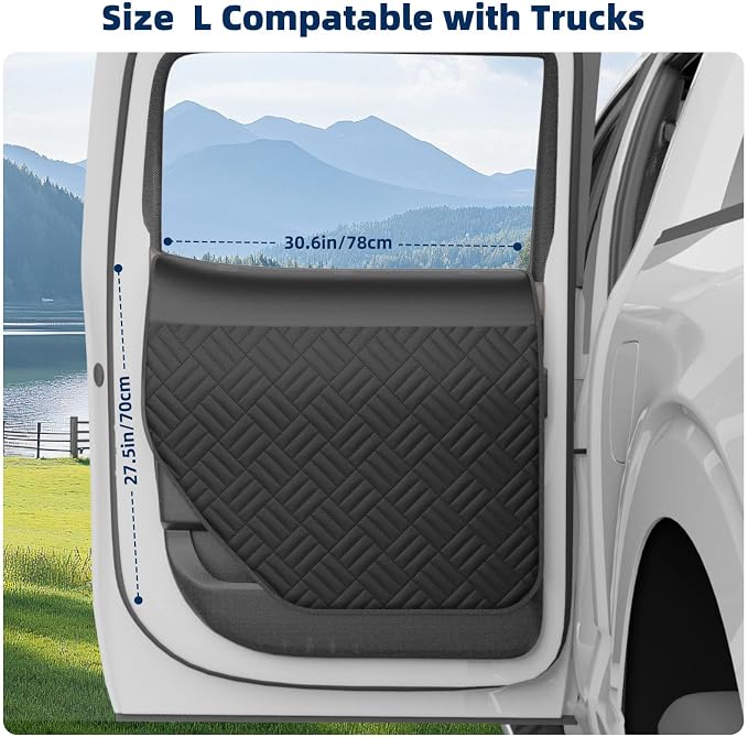 Car Door Protector for Dogs - Heavy Duty Thick Oxford Covers for Car Back Door Protect for Pet Scratching(L) - Image 7