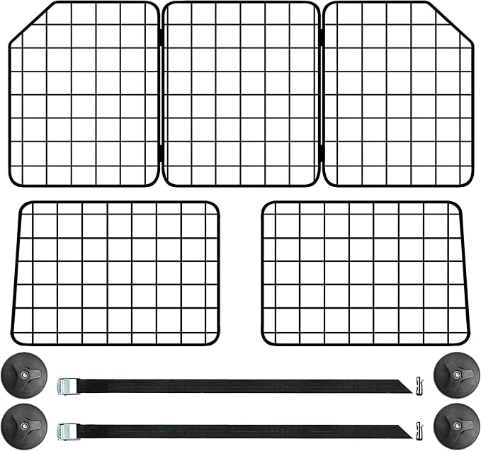Dog Car Barrier for SUVs, Van, Vehicles, Adjustable Large Pet Barriers, Universal Fit Heavy-Duty Wire Mesh Dog Guard, Pet Divider Gate for Truck Cargo Area, Safety Car Divider, 61.9 Inches - Image 7