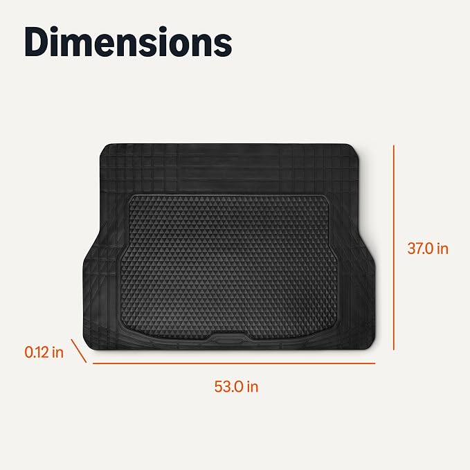 Amazon Basics Cargo Liner Floor Mat, All Weather Trunk Protection, Trimmable to Fit, Black - Image 5