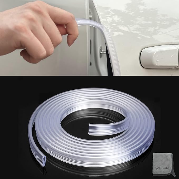 Winunite 32.8ft (10m) Self-Adhesive Car Door Edge Guards Clear | High transparency, U-shaped PVC, fits sedans trucks SUVs, reduces parking lot door dings, protects against paint chips - Image 7