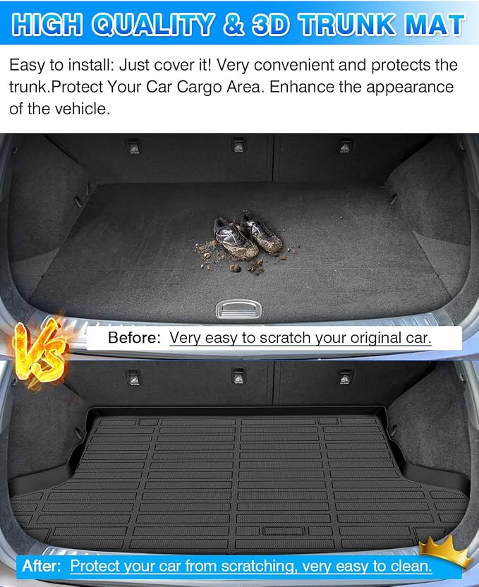 Cartist Cargo Liner Compatible with Genesis GV70 2022 2023 2024 2025 2026 Accessories All Weather Trunk Mat Cargo Mat Waterproof Heavy Duty - Image 6