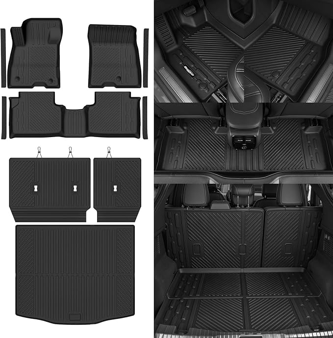 Floor Mats for Ford Escape Hybrid 2020-2025 2026 Accessories | Trunk Mat and Backrest Mat & Door Sill Guard All Weather TPE Protector Odorless Full Set Interior Floor Liners - Image 8