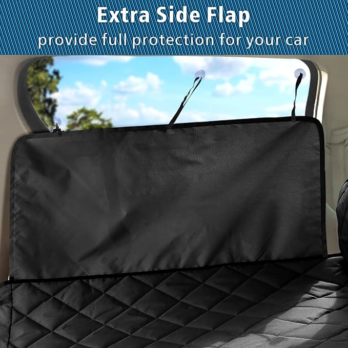 SUV Cargo Liner for Dogs - Trunk Cover with Bumper Flap Protector | Waterproof Pet Cargo Cover with Side Flaps, Dog Car Seat Cover with Non-Slip Mat, Prevents Scratches, Pet Hair, Mud, and Dirt - Image 9