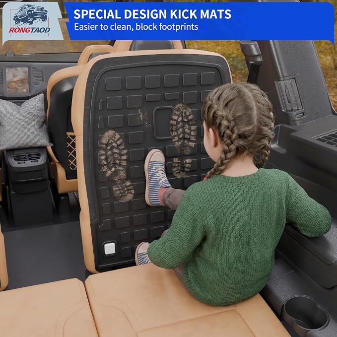 Rongtaod Floor Mats Set for 2020-2025 Hyundai Palisade 7 Seats | Cargo Mat Cargo Liner Trunk Mat 2nd&3rd Row Kick Mat TPE All Weather 2024 Palisade Accessories - Image 9