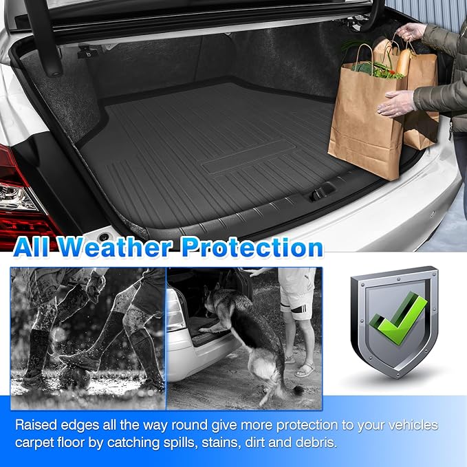 Cartist Cargo Liner Fits for Honda Accord 2013 2014 2015 2016 2017, All Weather Rear Trunk Mat for Accord Accessories Heavy Duty Car Cargo Mat - Image 7