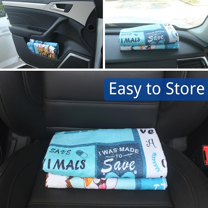 Waterproof Car Seat Cover for Front Seats, Protector for Cars SUVs Trucks, Sweat Towel Seat Covers Bucket for Gym,Workout,Beach,Hiking,Running (Vet Tech Gift, 1PC) - Image 7