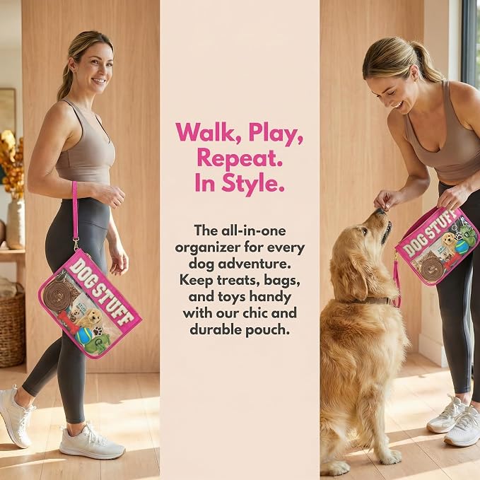 Dog Mom Gifts for Women Travel Bag Stuff Carrier Gifts Bag for Dog Lovers Food Storage Pouch Organizer Bag - Image 6