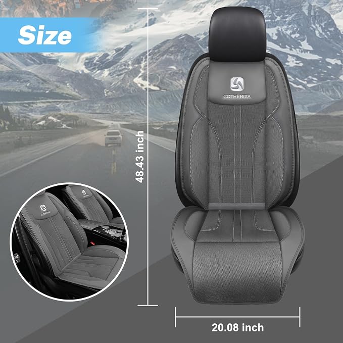 Cooling Car Seat Cushion Front Seat,12V&24V Cooling Seat Cover for Car with 10 Fans,Cooled Seat Cover for Car SUV Truck Universal Fit (Grey) - Image 8