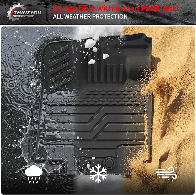 Floor Mats for 2022-2025 2026 Nissan Pathfinder 7&8 Seats | Trunk Mat Cargo Mat Cargo Liner TPE All Weather Back Seat Cover Protector 2024 Pathfinder Accessories - Image 9