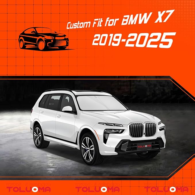 Custom Fit Windshield Sun Shade for BMW X7 2019-2025 - Full Coverage, 210T Reflective Fabric, Double-Layer Design - Blocks 99% UV Rays, Keeps Car Cool, Easy to Install and Store - Image 7