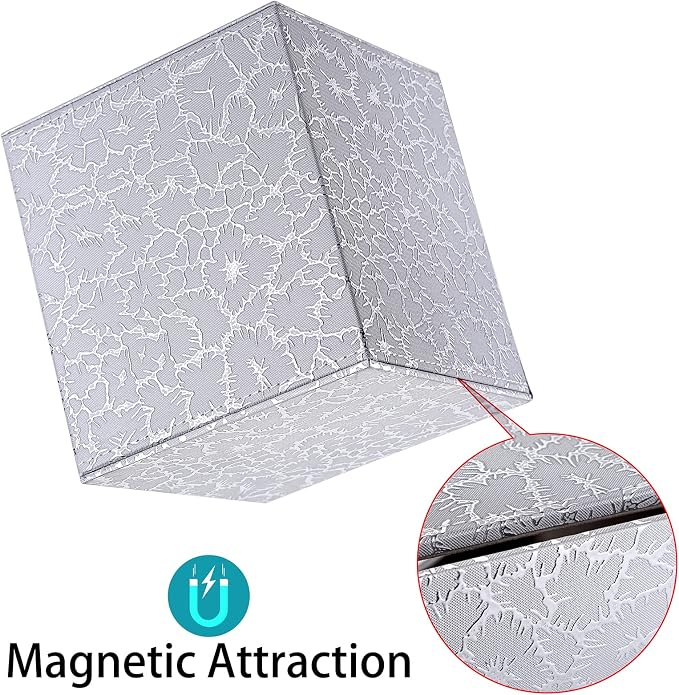 Sumnacon Square Tissue Box Cover with Magnetic Bottom,PU Tissue Box Holder | Stylish Cube Tissue Box Decorative Tissue Covers for Vanity Toilet Tank Dresser Night Stand Table Countertop Office Car - Image 7