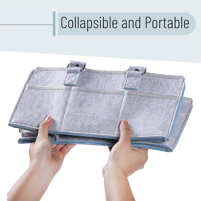 Mr. Pen- Large Baby Diaper Caddy Organizer, 2 Pack, Blue Inside | Nursery Storage Bin and Car Organizer for Diapers and Baby Wipes - Image 6