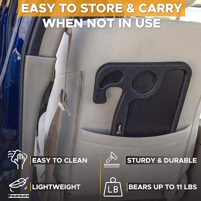 EcoNour 2-in-1 Steering Wheel Desk for Toyota RAV4 2019-2024 2025 | Car Tray Table | Laptop Car Mount with Pen Holder Food Tray for Eating with Drinks Holder Multipurpose Travel Car Accessories - Image 6