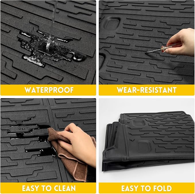 Rear Cargo Mat for 2021-2026 Jeep Wrangler JL 4XE Only Cargo Liners All Weather TPE Protection Anti-Slip Trunk Mat for 2021 2022 2023 2024 2025 2026 Wrangler JL 4XE 4 Door Accessories - Image 7