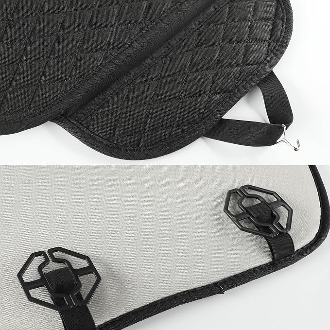 West Llama Linen Car Seat Covers,Bottom Seat Covers for Cars Include 1 Rear Bench Cover Universal Fits 90% Vehicles,SUVs,Cars,Sedans,Black - Image 9