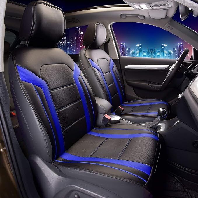 FH Group Back Seat Faux Leather Car Seat Cover - Universal Fit, Rear Seat Covers for Cars with Rear Split Bench, Car Seat Cushions for SUV, Sedan, Van Black - Image 6