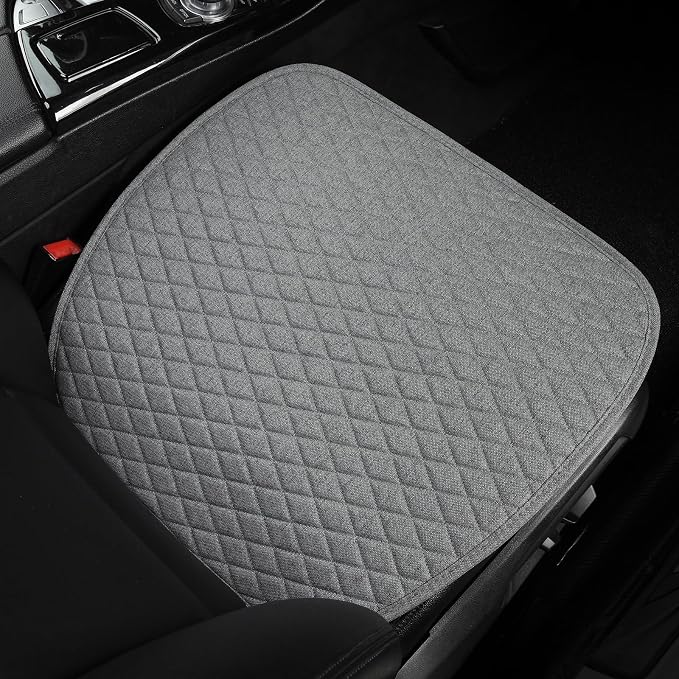 West Llama Linen Car Seat Covers,Bottom Seat Covers for Cars Include 2 Piece Front Driver Seat Pad Mat Universal Fits 90% Vehicles,SUVs,Cars,Sedans(2Piece-Gray) - Image 8