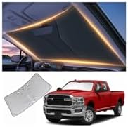 Windshield Sun Shade for Dodge RAM 2500 3500 Front Window Shades Cover for 2010-2024 2025 2026 RAM 2500 3500 Windshield Sun Visor Protector Car Accessories by LZYYQX