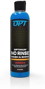 Optimum No Rinse Wash and Shine Version 6 - ONR Rinseless Car Wash Soap for Auto Detailing, Use On Paint, Ceramic Coatings, Glass, Interior (8 Oz) by OptimumCarCare