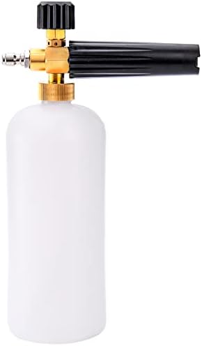 Fasmov Foam Cannon, Car Wash Pressure Washer Jet Wash 1/4" Quick Connector Adjustable Snow Foam Lance Foam Blaster, 1 Liter by Fasmov