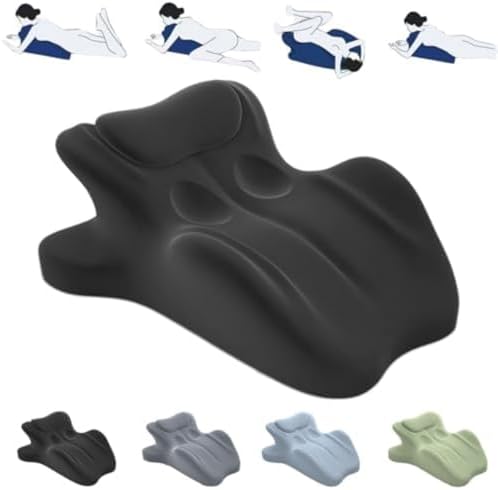 Ergonomic Memory Foam Wedge Pillow for Couples - Intimate Support Cushion to Relieve Pressure & Enhance Comfo,Black by Miluqike