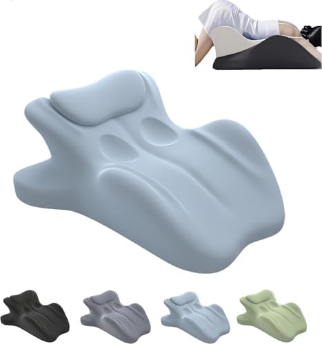 Memory Foam Couples Pillow Set - Intimacy Butt Pillow Cushion for Lumbar Support, 27° Lift Waterproof Posture Support Pillow with Eye mask and earplugs Modern Style for Home Bedroom (Blue) by Unknown