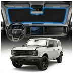 for Ford Bronco Sun Shade Windshield Cover - Custom Fit Bronco Accessories 2021-2024 2025 Sunshade Foldable UV Protection & Heat Shield Sun Visor Accessories by Unknown