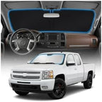 for Chevy Silverado 1500 Sun Shade Windshield Cover - Custom Fit Silverado 1500 Accessories 2007-2013 Sunshade Foldable UV Protection & Heat Shield Sun Visor Accessories by Unknown