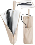 Lifeplus Holder & Mat for Hot Tools, Curling Iron Flat Iron Heat Resistant Hair Tools Travel Bag - Ideal for Home, Travel, Gift (Beige) by Unknown