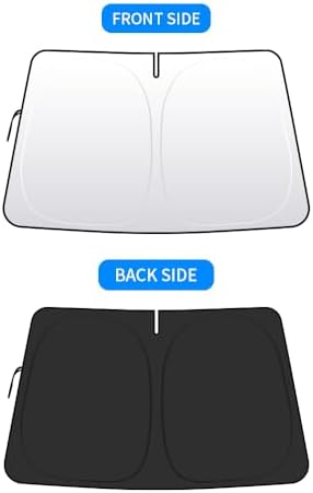 Front Windshield Sun Shade Custom Fit Compatible for Toyota BZ4X 2023-Present Sunshade Foldable UV Ray Reflector Sun Visor Protector Accessories Shield Cover Reflective (for Toyota BZ4X 2023-Present) - Image 5