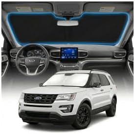 for Ford Explorer Sun Shade Windshield Cover - Custom Fit Explorer Accessories 2020-2025 2026 Sunshade Foldable UV Protection & Heat Shield Sun Visor Accessories by Unknown