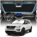 for Ford Explorer Sun Shade Windshield Cover - Custom Fit Explorer Accessories 2020-2025 2026 Sunshade Foldable UV Protection & Heat Shield Sun Visor Accessories by Unknown