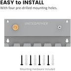UNITEDPOWER Pressure Washer Gun Holder，Wall Mount Foam Cannon Holder，Tool Storage Rack for Pressure Washer Wand/Nozzle Tips, Car Wash Accessories Organizer, Silver - Image 6