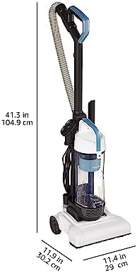 Amazon Basics Upright Bagless Vacuum Cleaner for Carpet and Hard Floors, Washable Filter, Crevice and Upholstery Tools, Detachable Handle, Lightweight, 1.7L Dust Cup, 25ft Cord, Black/White - Image 6