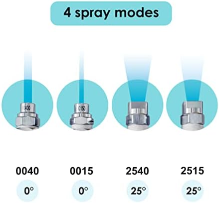 Jariko Jrod Pressure Washer Nozzle 5-6 GPM - High Pressure Hose J Rod - 1/4" Quick Connect for Soft Wash System - 4 Way 4 Tip Nozzle - Accessories - Image 4