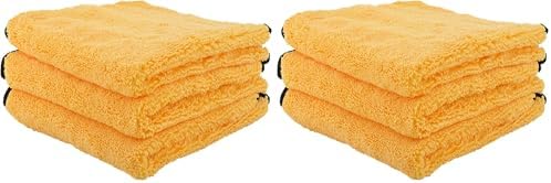Chemical Guys Professional Grade Premium Microfiber Towels for Cars,Gold,16" x 16",Ultra-Soft and Scratch-Free Car Detailing Cloths for Trucks,Motorcycles,and More,(Pack of 6) by ChemicalGuys