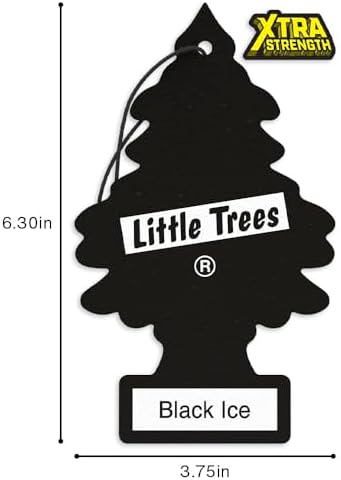 LITTLE TREES Car Air Freshener | Xtra Strength Provides Long-Lasting Scent for Auto or Home | Extra Boost of Fragrance | Black Ice, 24 Air Fresheners - Image 6