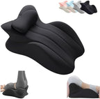 Sweet Spot Pillow for Couples, 27 Degree Couples Pillow for All Postures Wedge Pillow, Multi-Position Support for Sitting & Lying,Support Anti-Slip Waterproof Cover with Replaceable Design (Black) by Unknown